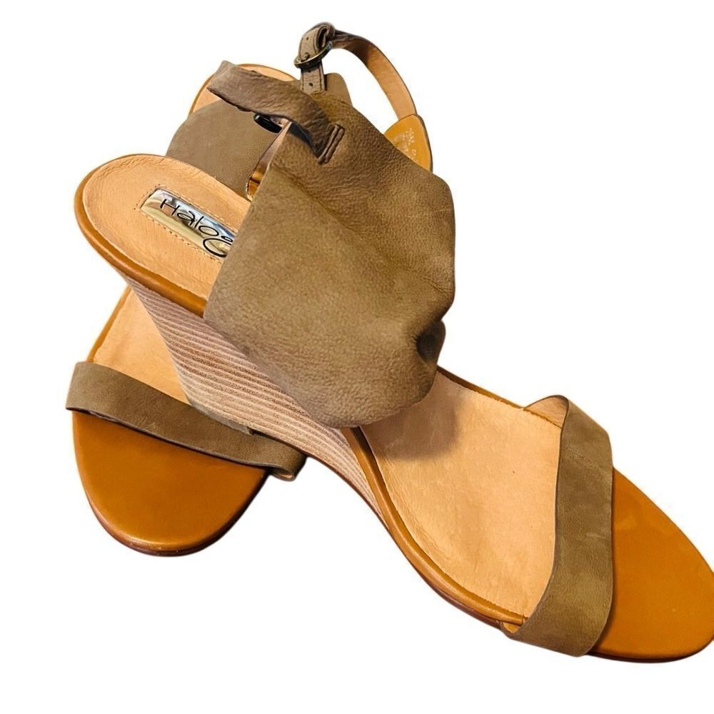 Halogen Clarette Taupe Brown Leather
Wedge Sandals size 7.5 - Picture 2 of 9